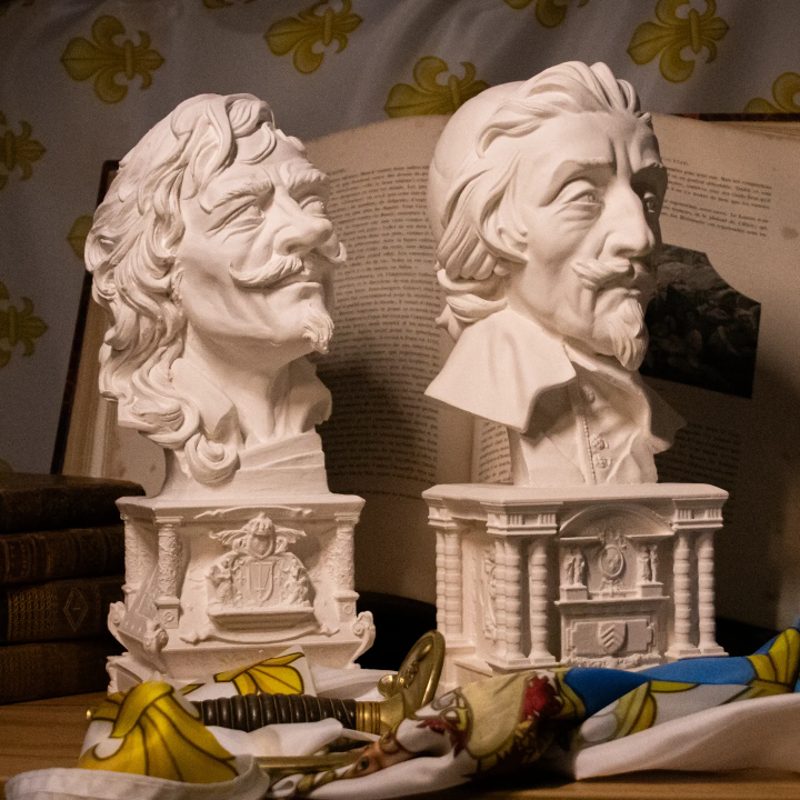 Lot grands bustes – Cardinal Richelieu & Cyrano – XVIIᵉ siècle