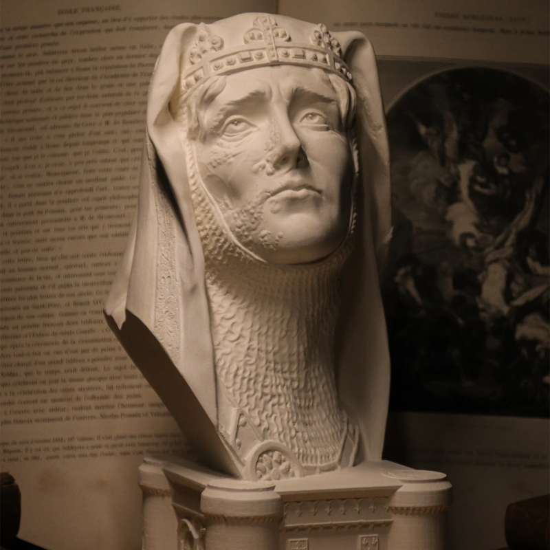 Grand buste en plâtre de Baudouin IV de Jérusalem