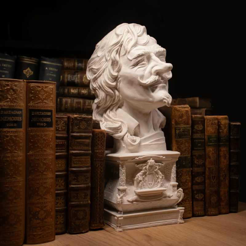 Grand buste en plâtre de Cyrano de Bergerac