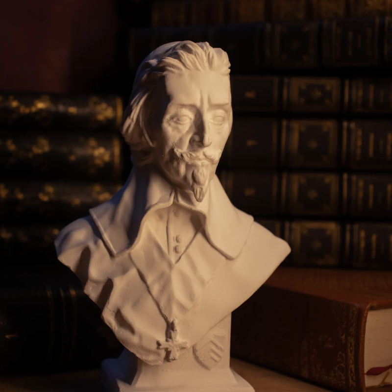 Petit buste en plâtre du Cardinal Richelieu